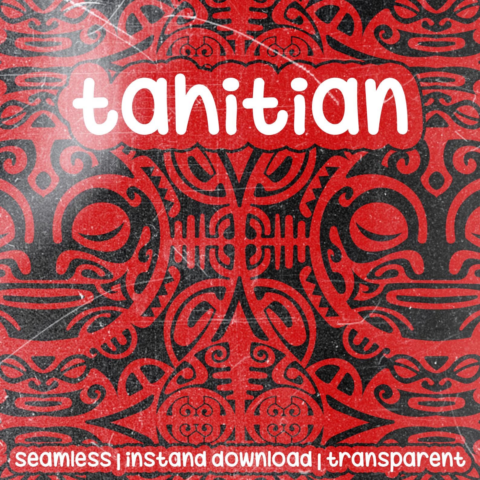 Tahitian Seamless Pattern - Digital Design