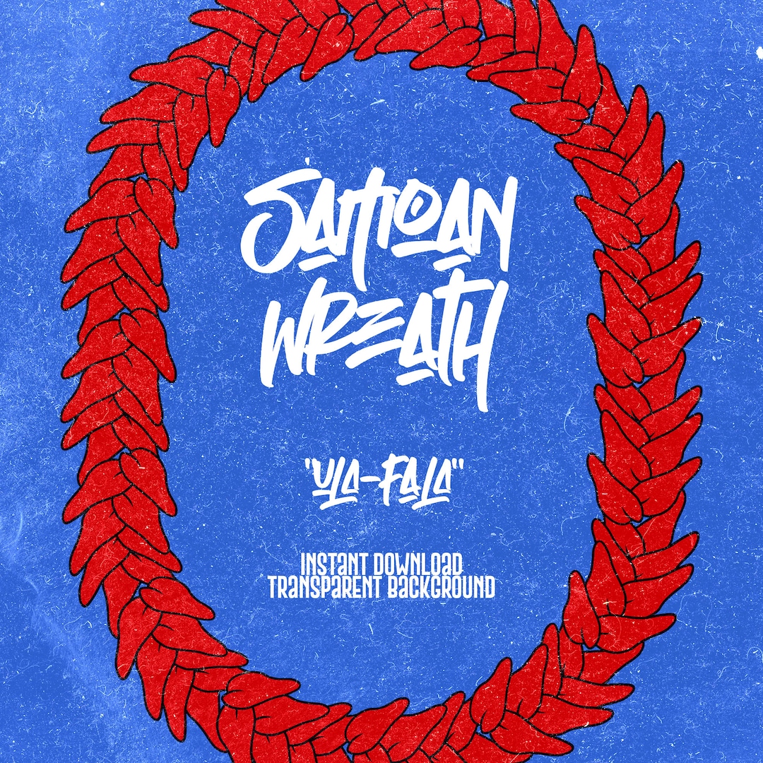 Samoan ula Fala Digital Wreath Oval Design - Etsy Australia