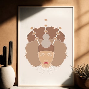 Ilustración Neutral Samoa Taupou / Descarga Digital