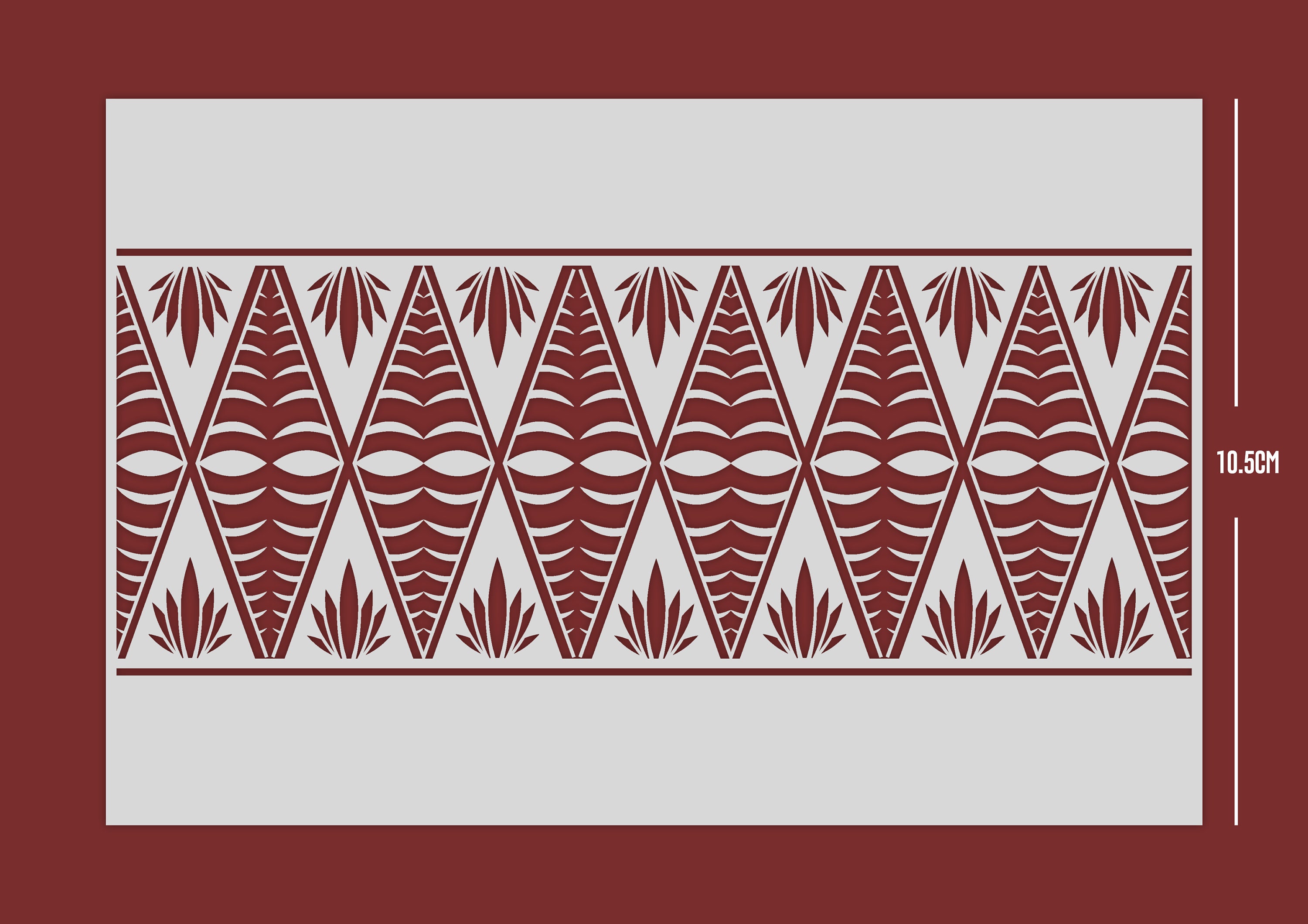 Tongan Decorative Borders Stencil for Walls Art and Etsy