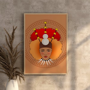 Samoan Taupou Ilustración / Descarga digital