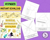 Musical Instruments Coloring Book | Coloring Pages | Music Education | Learning Activity | Music Theory | Homeschool | PDF DIGITAL DOWNLOAD
