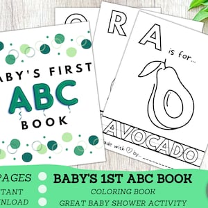 Babys första ABC-målarbok | Frukt och grönsaker (PDF utskrivbar)