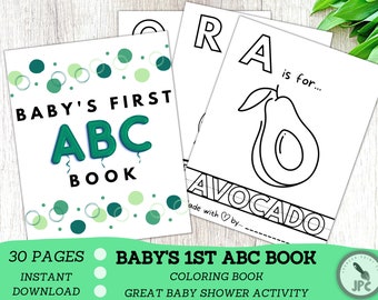 Baby's First ABC Coloring Book | Fruits & Vegetables (PDF Printable)