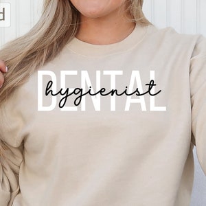 Dental Hygienist Sweatshirt, Crewneck Unisex Pullover Sweater Gift Shirts Long Sleeve Graduation Gifts for Dental Hygienist Student