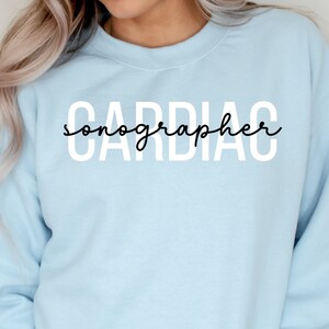Cardiac Sonographer Sweatshirt Graduation gift Sonography Shirt Crewneck Womens Unisex Long Sleeve RDMS Echocardiographer Sweater Pullover