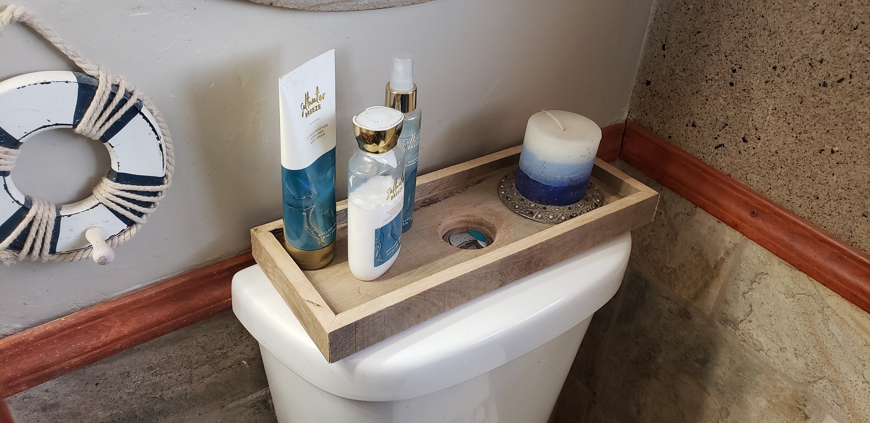 Toilet Tank Tray Bathroom Tray Farmhouse Decor Display Tray