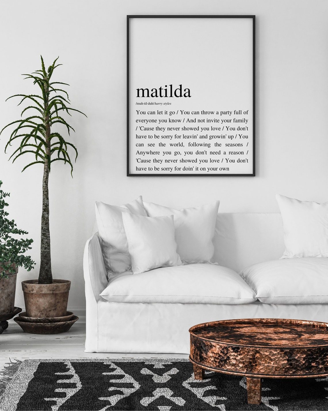 Harry Styles 'matilda' Song Lyrics Harry Styles Etsy