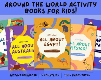 Buch aus aller Welt - VALUE PACK 5 Bücher in 1. Ägypten, Mexiko, Australien, Kenia und Japan! Herunterladbare PDF