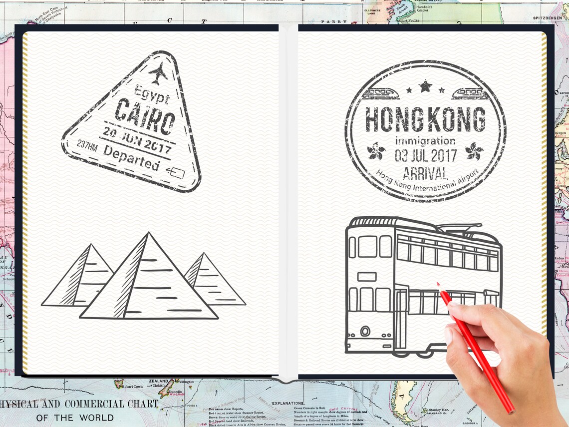 Passport Colouring in Book for Kids- Downloadable PDF - Etsy