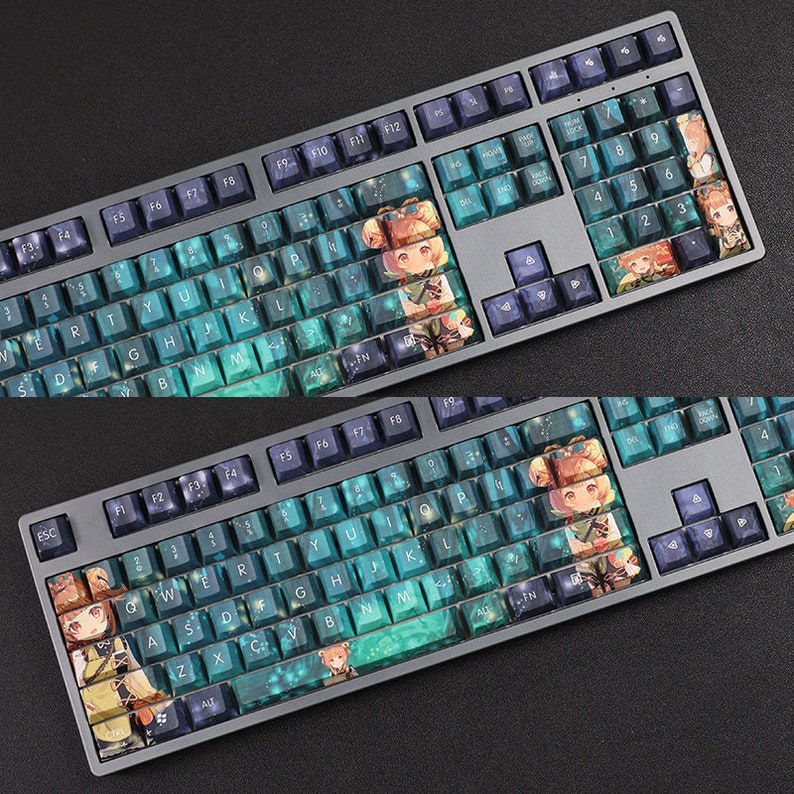Genshin Yaoyao Keycaps Set 108 PBT Genshin Key Caps for Etsy