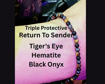 Return To Sender Genuine Gemstone Bracelet Hoodoo Conjuring Accessory