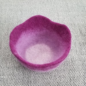 Felted Wool Flower Bowl Storage Catchall Container