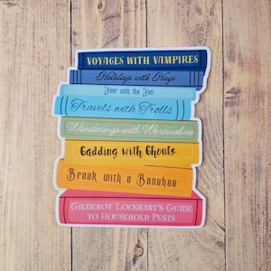 Lockhart Book Stack | Wizard Quote, Book Nerd, Nerdy Stickers, E-reader, Bookish