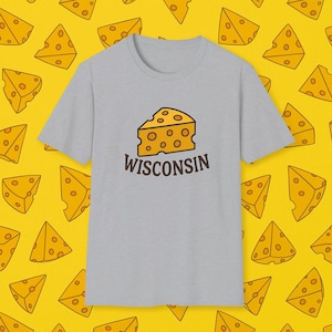 Wisconsin Cheese T-Shirt for Men, Funny Cheese Lover Shirt, Cheddar Tee, Wisconsin State Gift, Dairyland Foodie T Shirt, Gift for Him