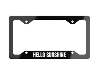 Moldura de placa de alumínio "Olá Sol" personalizável