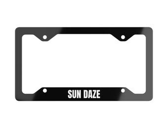 Moldura de placa de alumínio Sun Daze personalizável