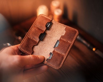 Handmade SD-Card Wallet - 6 Slots