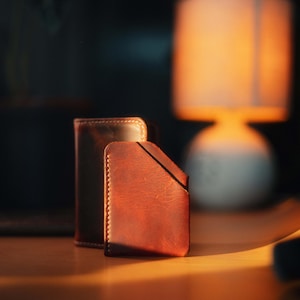 Leather Card Holder - Chestnut Brown | Waxy Pull-Up