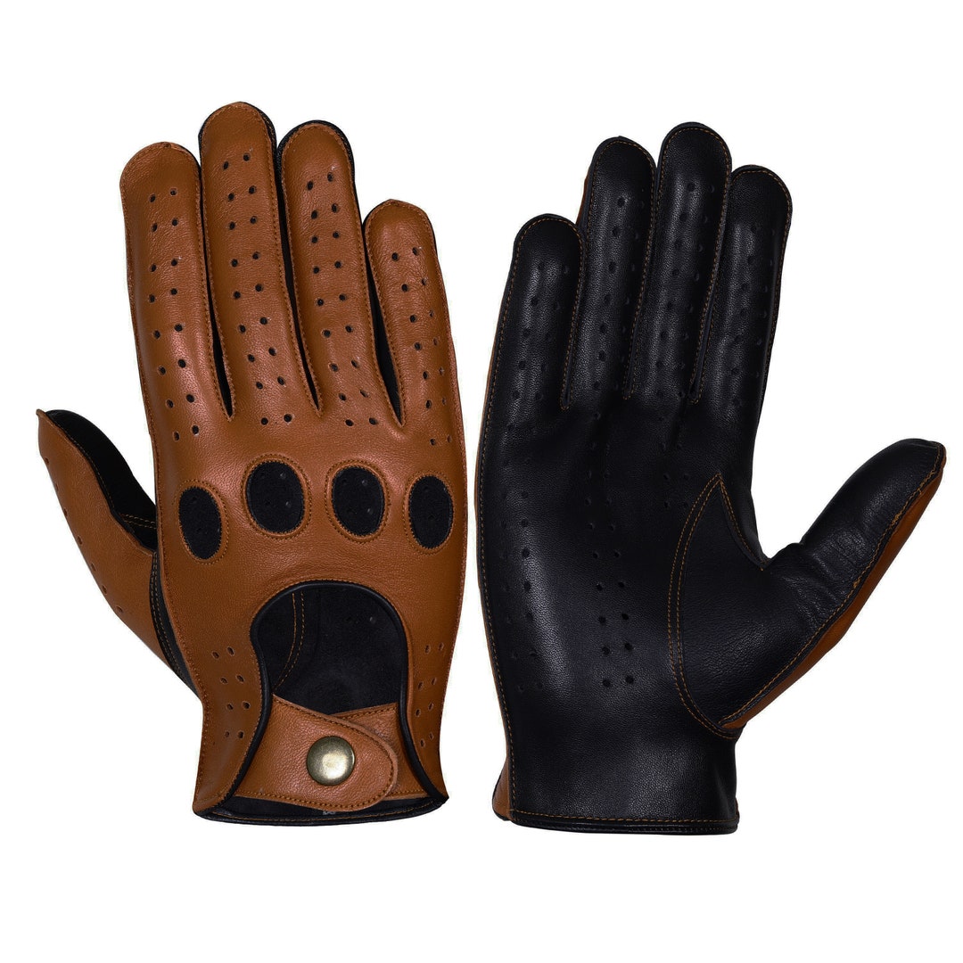 SADDLE GLOVES IN BLACK LAMBSKIN MIX MONO JACQUARD FABRIC 149747