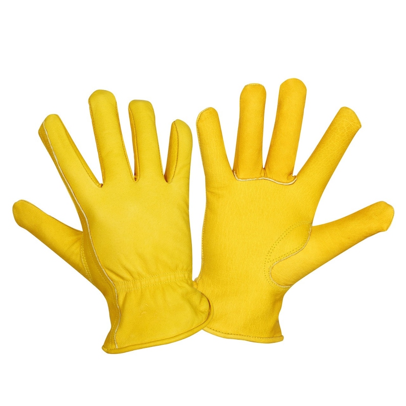 Fleece lining Buffalo leather gloves,Yellow leather work gloves,winter gloves, Truck driver gloves, Geniune Leather gloves image 3