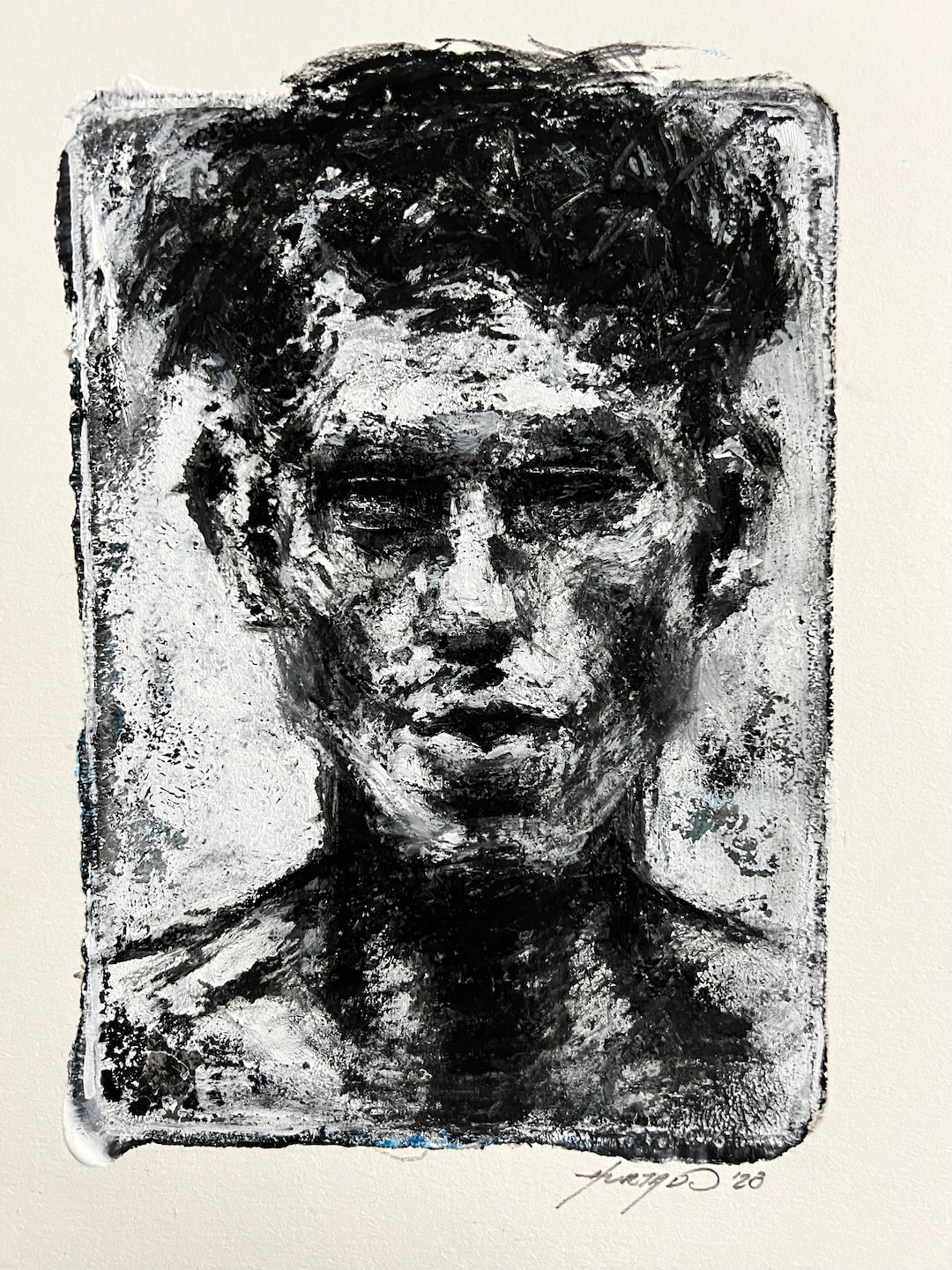 Face Oil Pastel Drawing Etsy