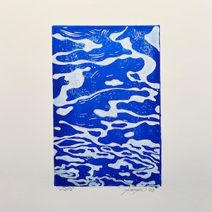 Líquido - Impresión linográfica de obra original