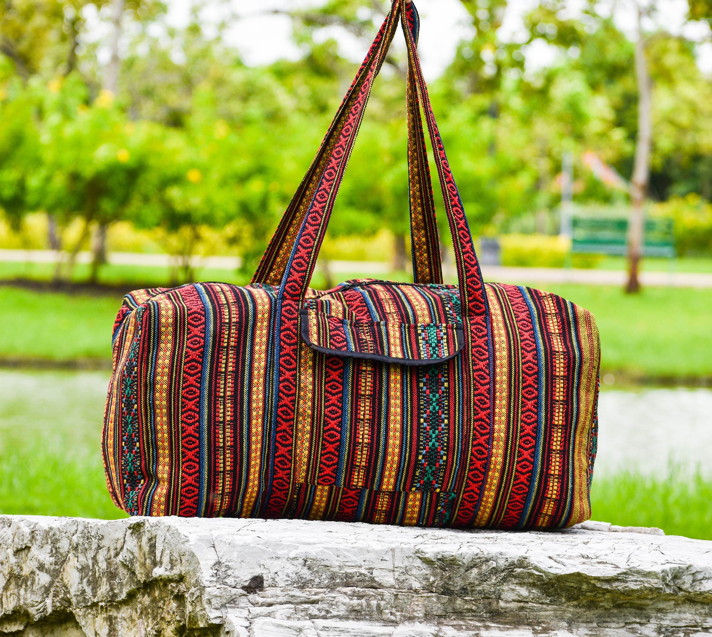 Duffel Bag Boho Overnight Bag Weekender Bag Tribal Duffle Bag Gym Bag Travel Bag Luggage Bag Boho Duffle Bag Big Duffle Bag Hippie