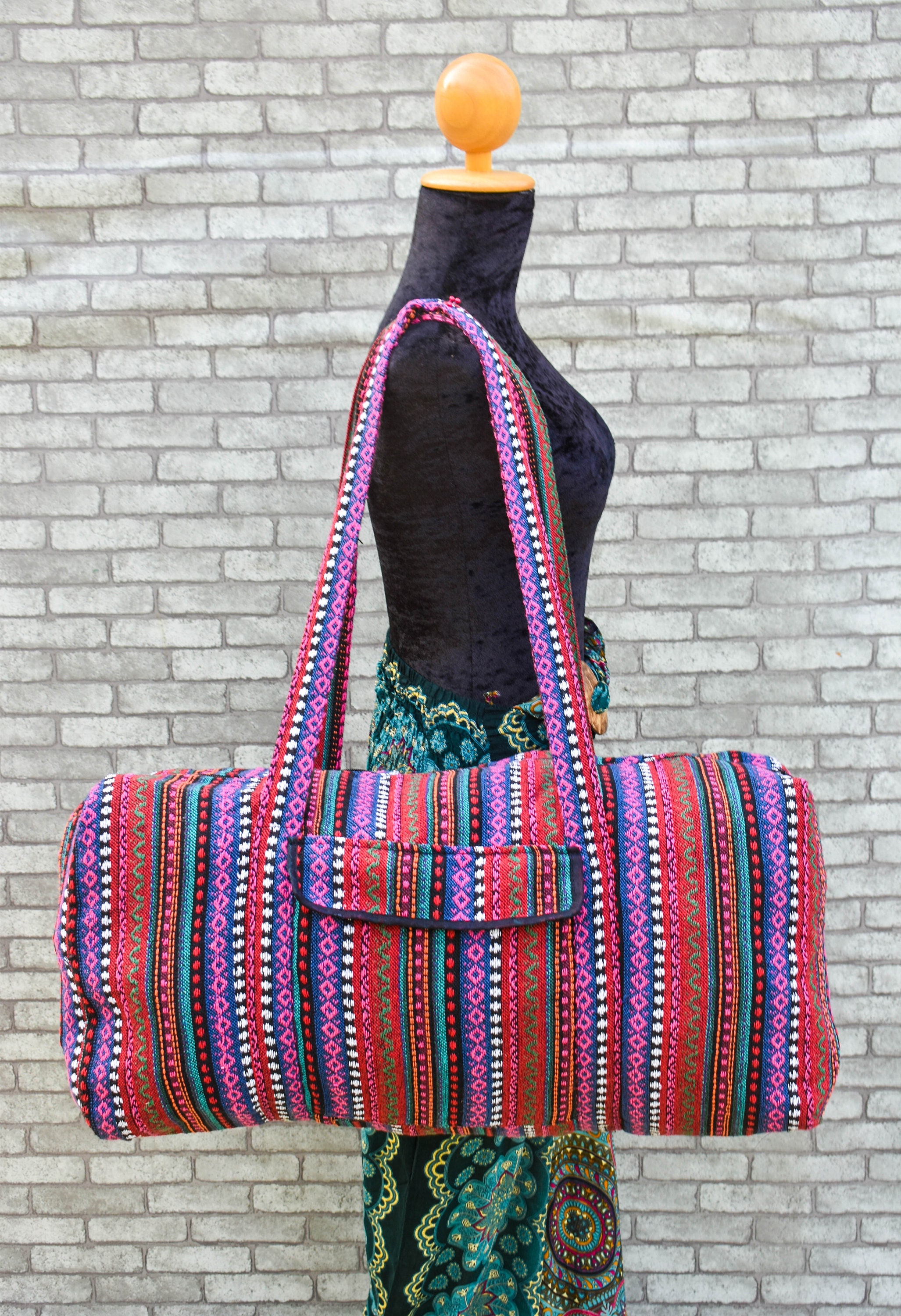 Colorful Duffle Bag Boho Weekender Bag Hippie Overnight Bag Etsy