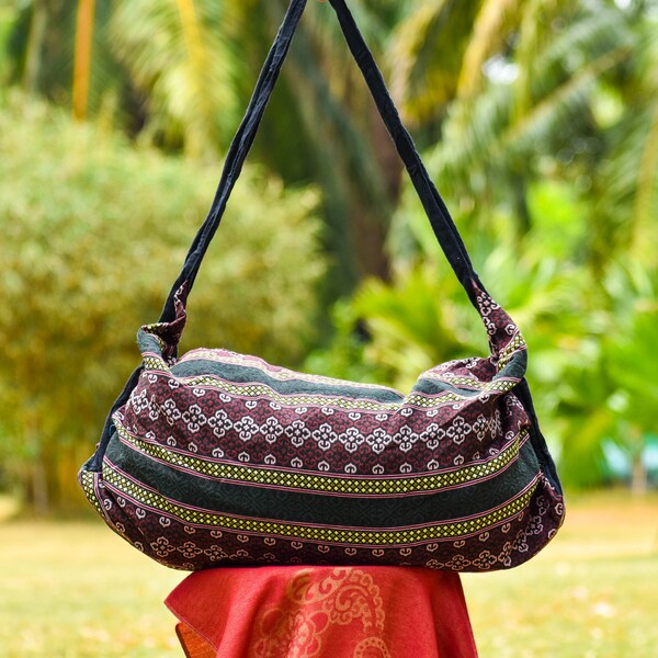 Sac fourre-tout hippie, sac de sport, sac de voyage bohème, sac tissé, sac à main tribal, grand sac à main, sac de nuit hippie, sac de voyage rayé, yoga