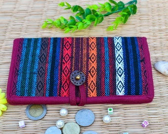 Cotton Wallet, Colorful soft wallet, Hippie Wallet, Soft Purse, Fabric Purse, Colorful Purse, Boho Wallet, Cotton Wallet, Vegan Wallet