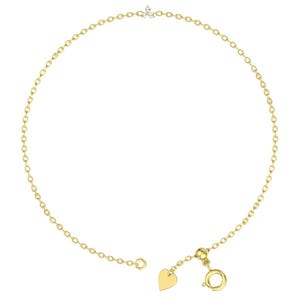 Diamond Bracelet/ Diamond Solitaire Bracelet/Dainty 14k Solid Gold Diamond Bracelet/ Diamonds by the Yard Solitaire/Dangle Diamond Bracelet
