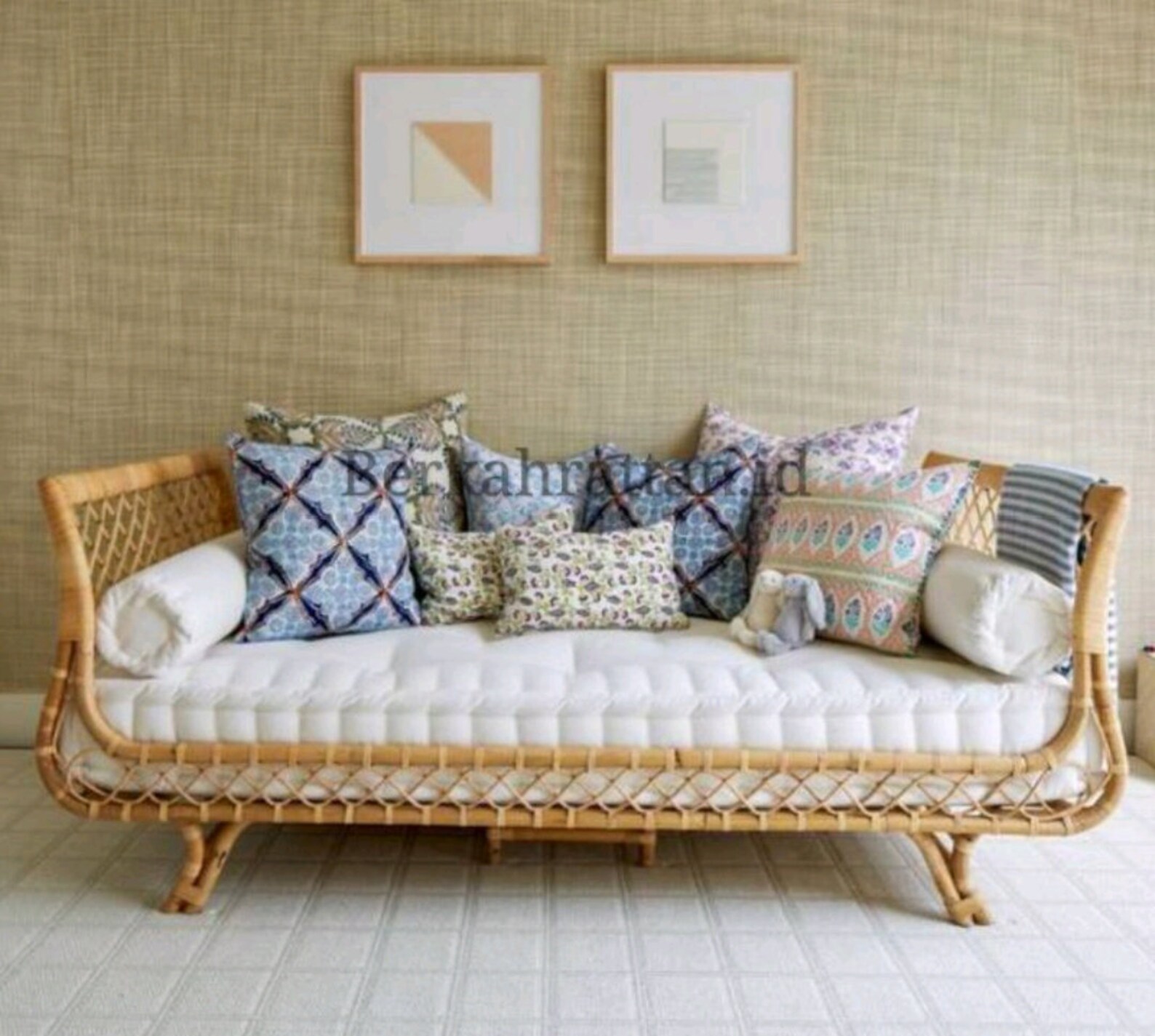Rattan Sofa Bed Etsy