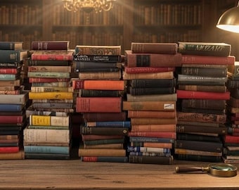 Vintage Books For Decoration Interior Design Display One Linear Metre Antique
