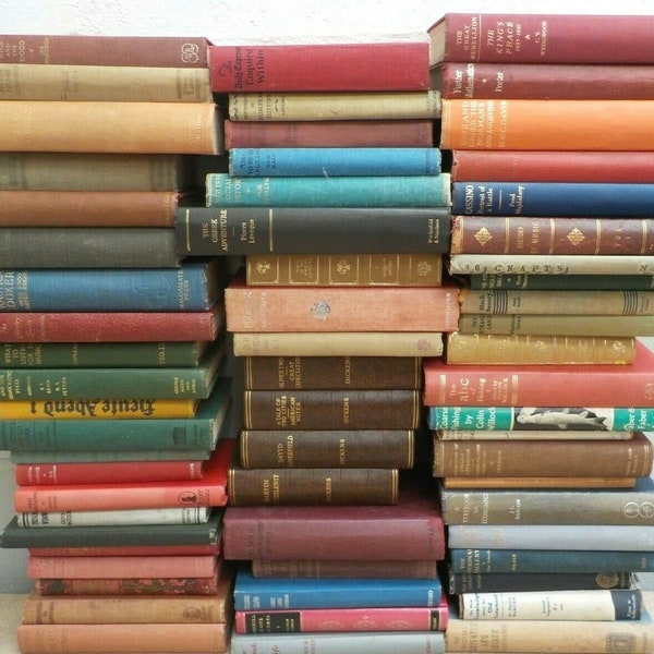 hardcover books for display Vintage Books For Decoration Interior Design Display Linear Half Metre 50cm Antique