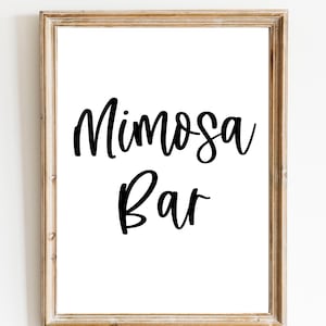 Mimosa Bar printable sign / mimosa bar instant download / wedding bridal shower mimosa bar signage / mimosa / drink sign printable
