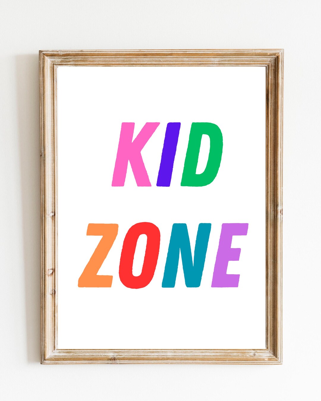 Kid Study Zone Sign Kid Zone Printable Instant Download / Colorful Kids Sign / Kid Zone ...