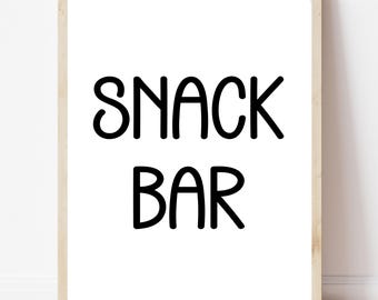 Snack Bar Wedding Sign Print (Digital Download)