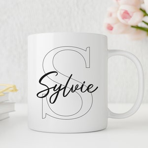 Taza | Taza de café personalizada con nombre, inicial