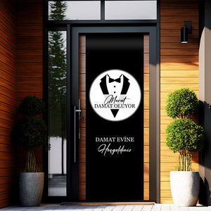 Damat giriş kapısı süsleme brandası - Married entrance door tarpaulin - Brauttür dekoration Türdeko Bräutigams