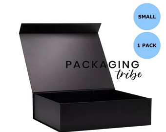 Black Magnetic Gift Box | Small Storage Box | Hamper Box | Unbranded Box | Magnetic Flap Box | Self Care Gift Box | Luxury Gift Box