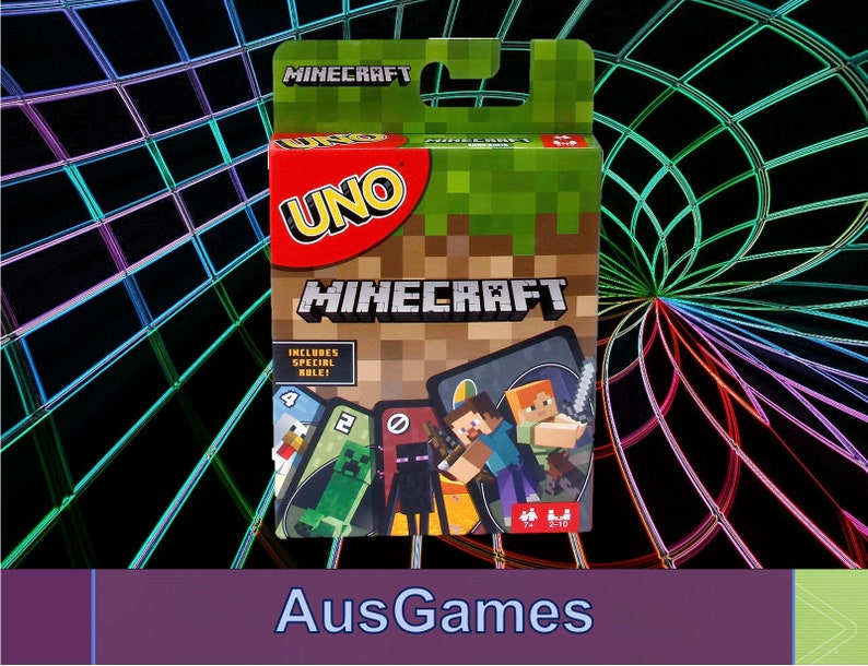 Minecraft UNO Card Game Etsy