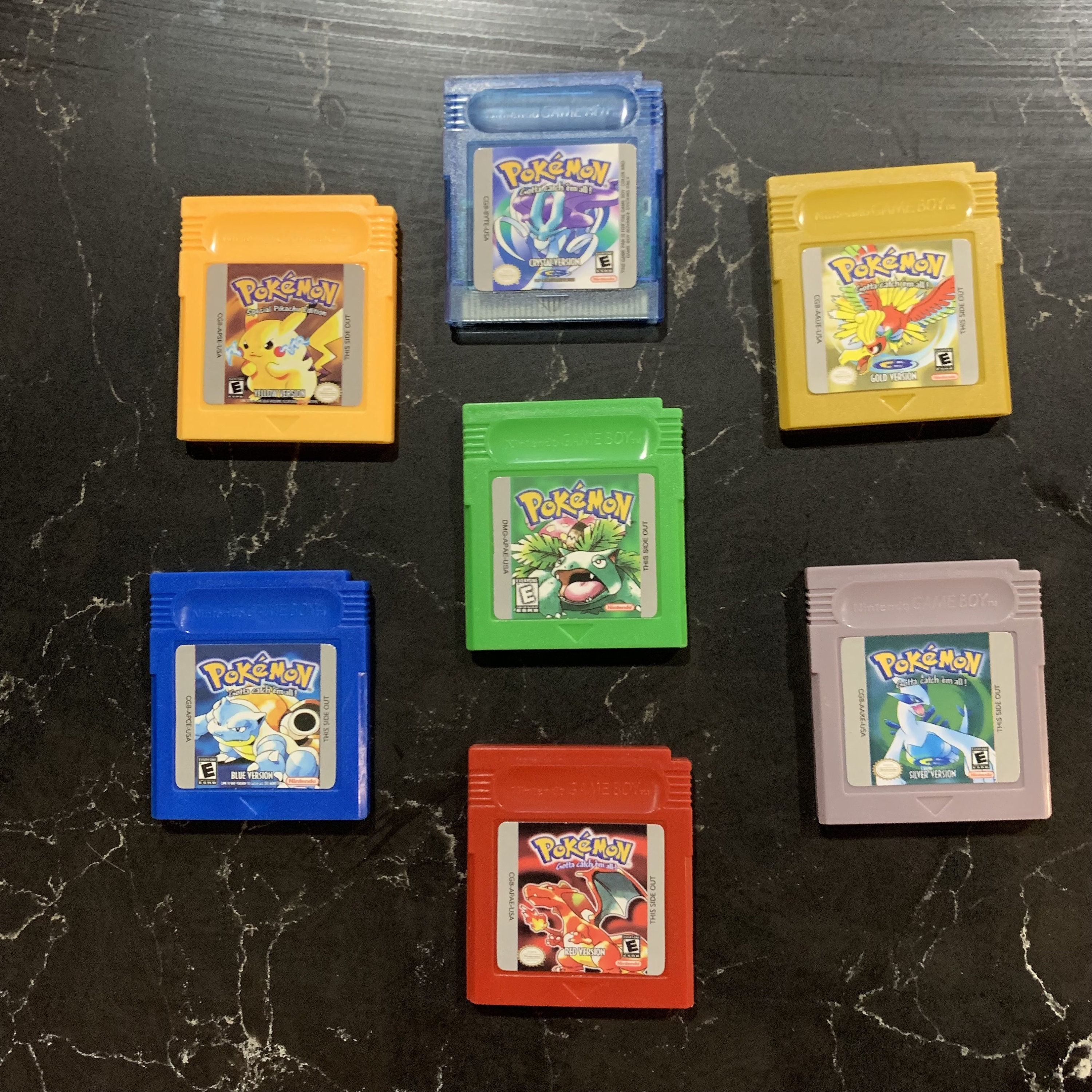 SET COMPLETO / Giochi Pokemon / Gameboy Color / Rosso, Blu, Giallo, Oro,  Argento, Cristallo, Verde