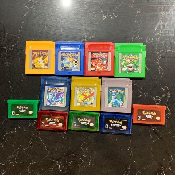 Pokemon Gameboy games Legacy Collection. All games for Gameboy Color (7) & Gameboy  Advance (5) [Gameboy Color & Advance Collection 12 pack] 