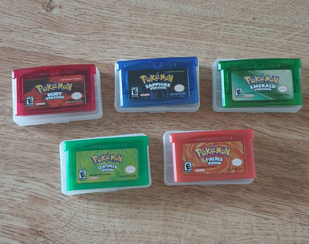 Rare & Authentic Mega Pokemon GBA Bundle( Pokemon FireRed, LeafGreen, Ruby,  Sapphire, & Emerald. GBA Catridge Cases & Glacier GBA Included) for Sale in  Peoria, AZ - OfferUp