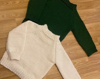 Baby/Toddler Raglan jumper pattern - Circular knitting Machine -  Sentro 48, Addi 46