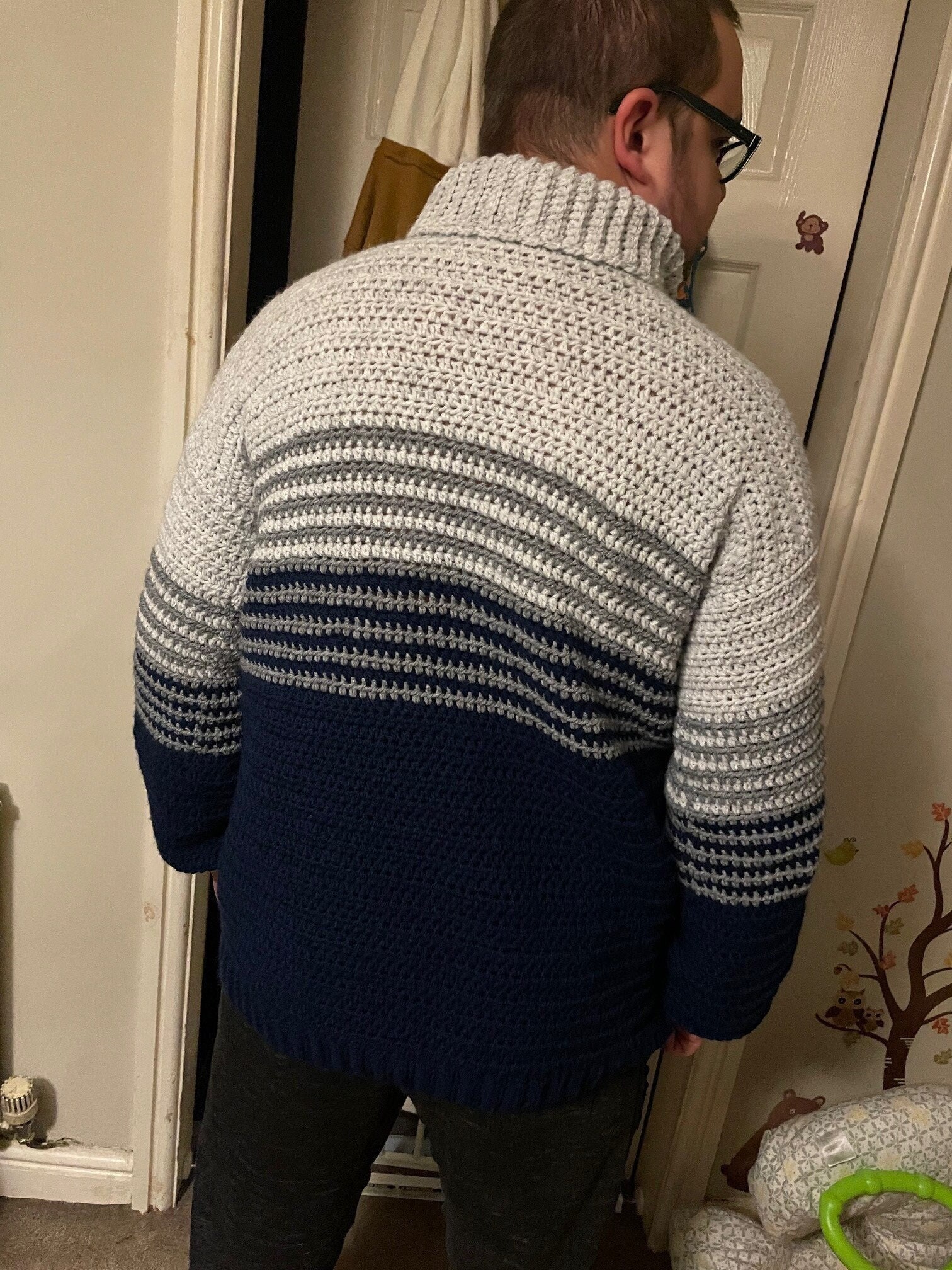 Fisherman Striped Jumper Crochet pattern (ADULT sizes)
