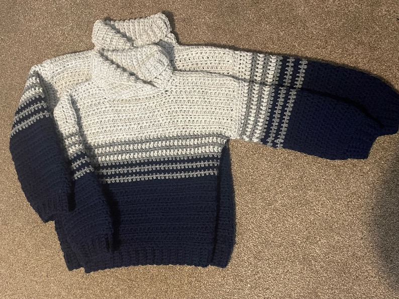 Fisherman Striped Jumper Crochet Pattern CHILD Sizes Etsy