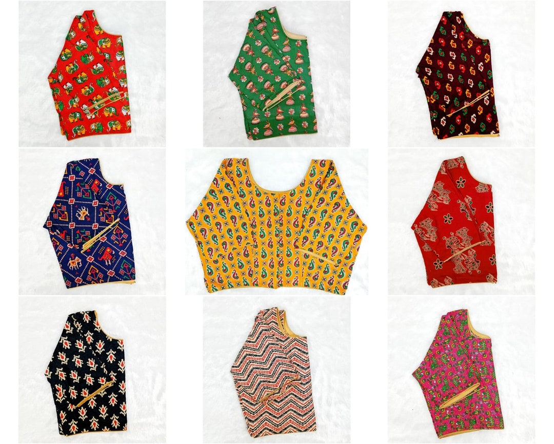 Trending Casual Wear Cotton Blouse Readymade Stitched Non Padded Blouse