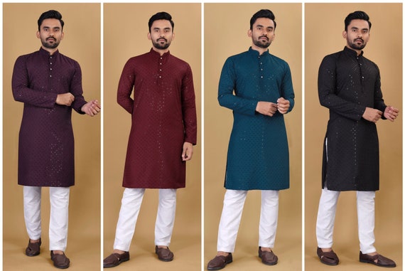 Punjabi cut kurta pajama hot sale